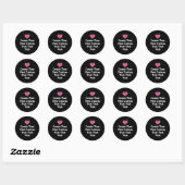 Maak je eigen aangepaste tekst ronde sticker (Vel)