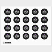 Maak je eigen aangepaste tekst ronde sticker (Vel)