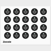 Maak je eigen aangepaste tekst ronde sticker (Vel)