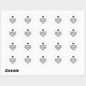 Maak je eigen aangepaste tekst witte achtergrond ronde sticker (Vel)