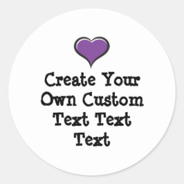 Maak je eigen aangepaste tekst witte achtergrond ronde sticker