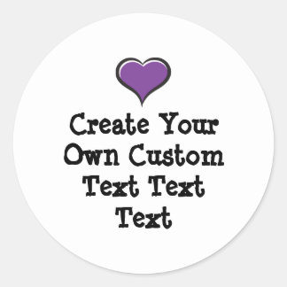 Maak je eigen aangepaste tekst witte achtergrond ronde sticker