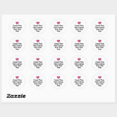 Maak je eigen aangepaste tekst witte achtergrond ronde sticker (Vel)