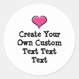 Maak je eigen aangepaste tekst witte achtergrond ronde sticker