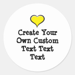 Maak je eigen aangepaste tekst witte achtergrond ronde sticker