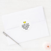 Maak je eigen aangepaste tekst witte achtergrond ronde sticker (Envelop)