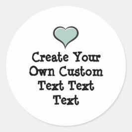 Maak je eigen aangepaste tekst witte achtergrond ronde sticker