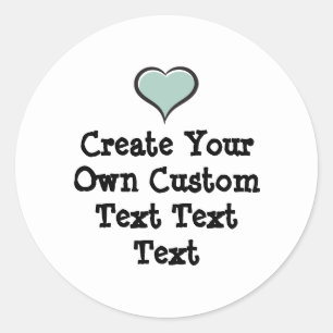 Maak je eigen aangepaste tekst witte achtergrond ronde sticker