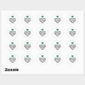 Maak je eigen aangepaste tekst witte achtergrond ronde sticker (Vel)