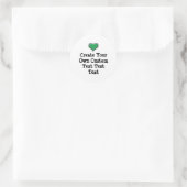 Maak je eigen aangepaste tekst witte achtergrond ronde sticker (Tas)