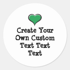 Maak je eigen aangepaste tekst witte achtergrond ronde sticker