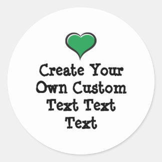 Maak je eigen aangepaste tekst witte achtergrond ronde sticker