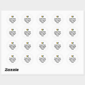 Maak je eigen aangepaste tekst witte achtergrond ronde sticker (Vel)