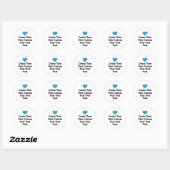 Maak je eigen aangepaste tekst witte achtergrond ronde sticker (Vel)