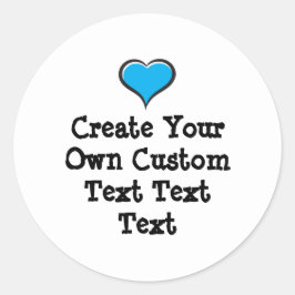 Maak je eigen aangepaste tekst witte achtergrond ronde sticker