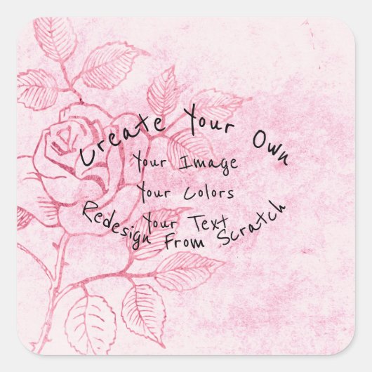 Maak Je Eigen Aangepaste Vierkante Sticker (Voorkant)