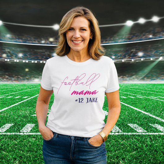 Maak je eigen aangepaste voetbal mama Tri-Blend shirt