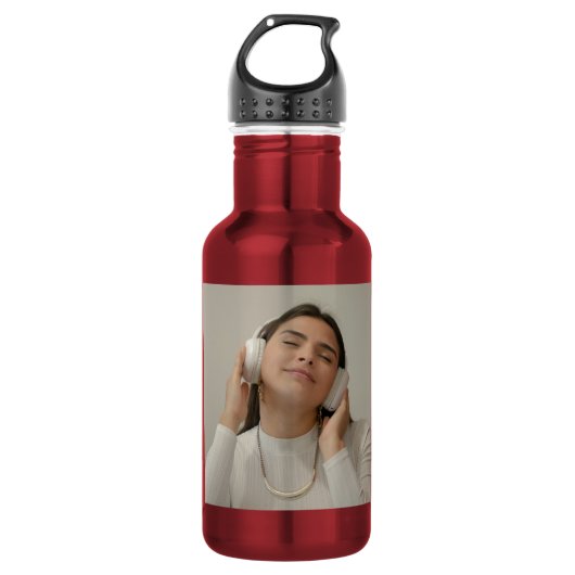 Maak je eigen aangepaste volledige foto moderne waterfles (Voorkant)