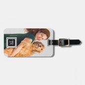 Maak je eigen aangepaste volledige foto monogram bagagelabel (Voorkant horizontaal)