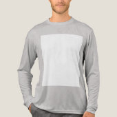 Maak je eigen aangepaste wit Tri-Blend shirt (Voorkant volledig)
