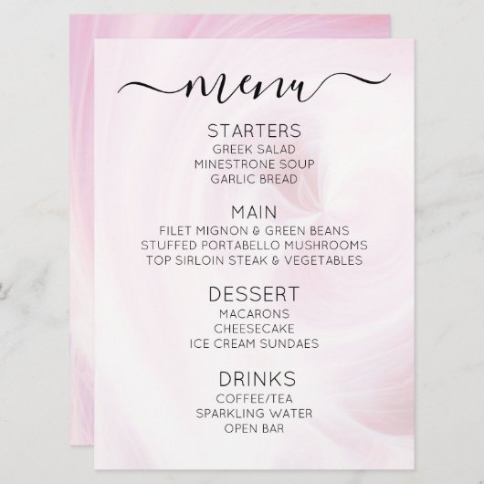 Maak Je Eigen Aangepaste Witte Licht Draaikolken Menu (Voorkant / Achterkant)