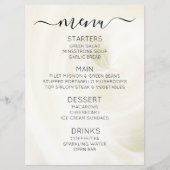 Maak Je Eigen Aangepaste Witte Licht Draaikolken Menu (Voorkant)