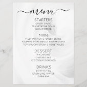 Maak Je Eigen Aangepaste Witte Lichtkrullen Menu (Voorkant)