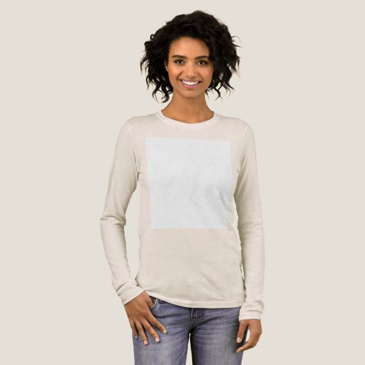 Maak je eigen aangepaste witte  Tri-Blend shirt (Voorkant)