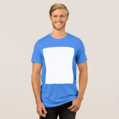 Maak je eigen aangepaste witte Tri-Blend shirt (Voorkant volledig)