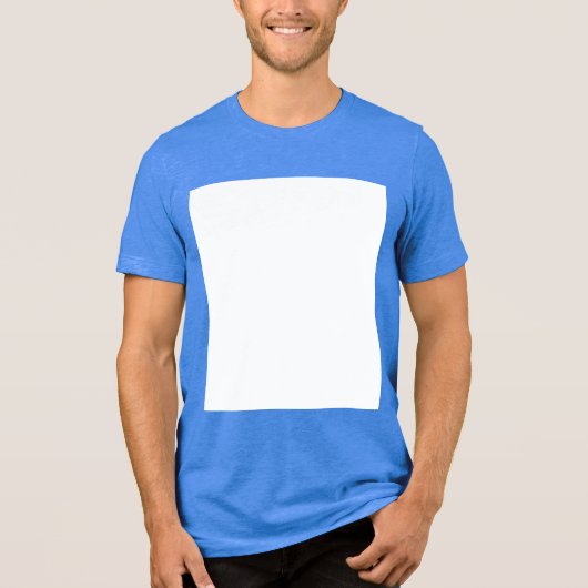 Maak je eigen aangepaste witte Tri-Blend shirt (Voorkant)