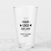 Maak Je Eigen Aangepaste Zakelijke Logo Bier Glas (Achterkant)