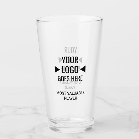 Maak Je Eigen Aangepaste Zakelijke Logo Bier Glas (Voorkant)