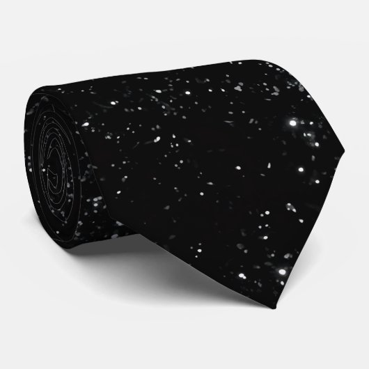 Maak Je Eigen Aangepaste Zwarte Glittereffect Stropdas (Opgerold)