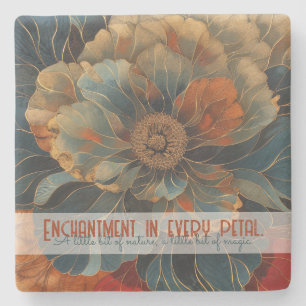 Maak Je Eigen Abstract Vergulde Terracotta Teal Stenen Onderzetter