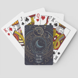Maak je eigen abstracte hemelse maanoppervlak pokerkaarten