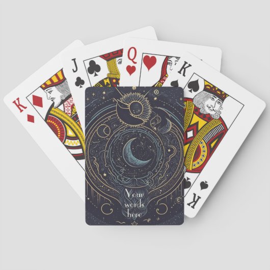 Maak je eigen abstracte hemelse maanoppervlak pokerkaarten (Achterkant)