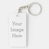 Rechthoek (2-zijdig) Sleutelhanger (achterkant)