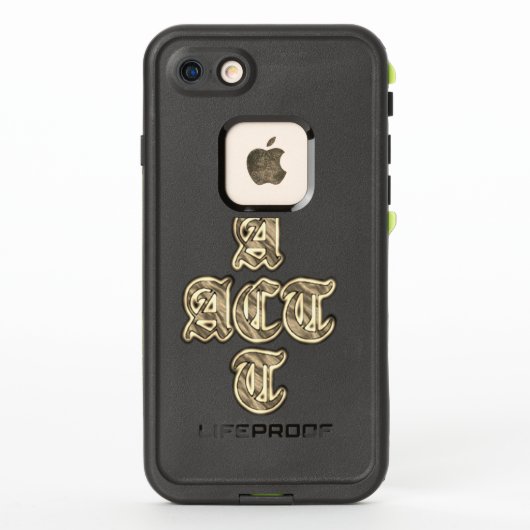 Maak Je Eigen Acte Cute Pretty Tekst Monogram Kuns (Achterkant)