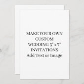 Maak je eigen Add Text Afbeelding Elegant Wedding Kaart (Voorkant / Achterkant)