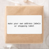 maak je eigen adresetiketten, retouradres etiket (Insitu)