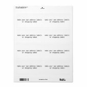 maak je eigen adreslabels, retouradres, verzendlab etiket (Full Sheet)