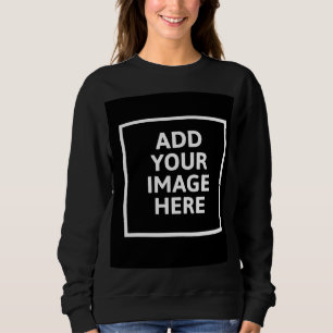 Maak Je Eigen Afbeelding Zwarte Sweatshirt