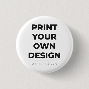 Maak je eigen afdruk   Eigen ontwerp afdrukken op  Ronde Button 3,2 Cm