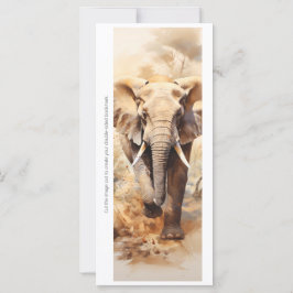 Maak je eigen Afrikaanse Olifant Boekmerkkaart