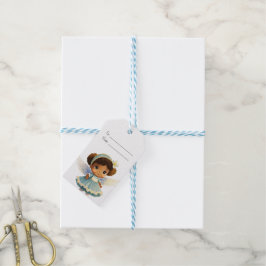 Maak Je Eigen Afro-Amerikaanse Engel Meisje Cadeaulabel