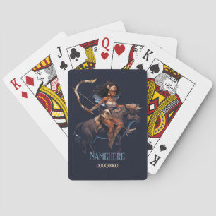 Maak Je Eigen Afro-Amerikaanse Koningin Boogschutt Pokerkaarten