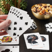 Maak Je Eigen Afro-Amerikaanse Vrouw Boogschutter Pokerkaarten (Insitu)