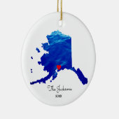 Maak Je Eigen Alaskaanse Cruise Foto Keramisch Ornament (Rechts)