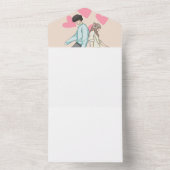 Maak je eigen all-in-one huwelijksuitnodiging all in one uitnodiging (Binnen)