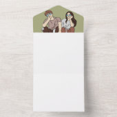 Maak je eigen all-in-one huwelijksuitnodiging all in one uitnodiging (Binnen)